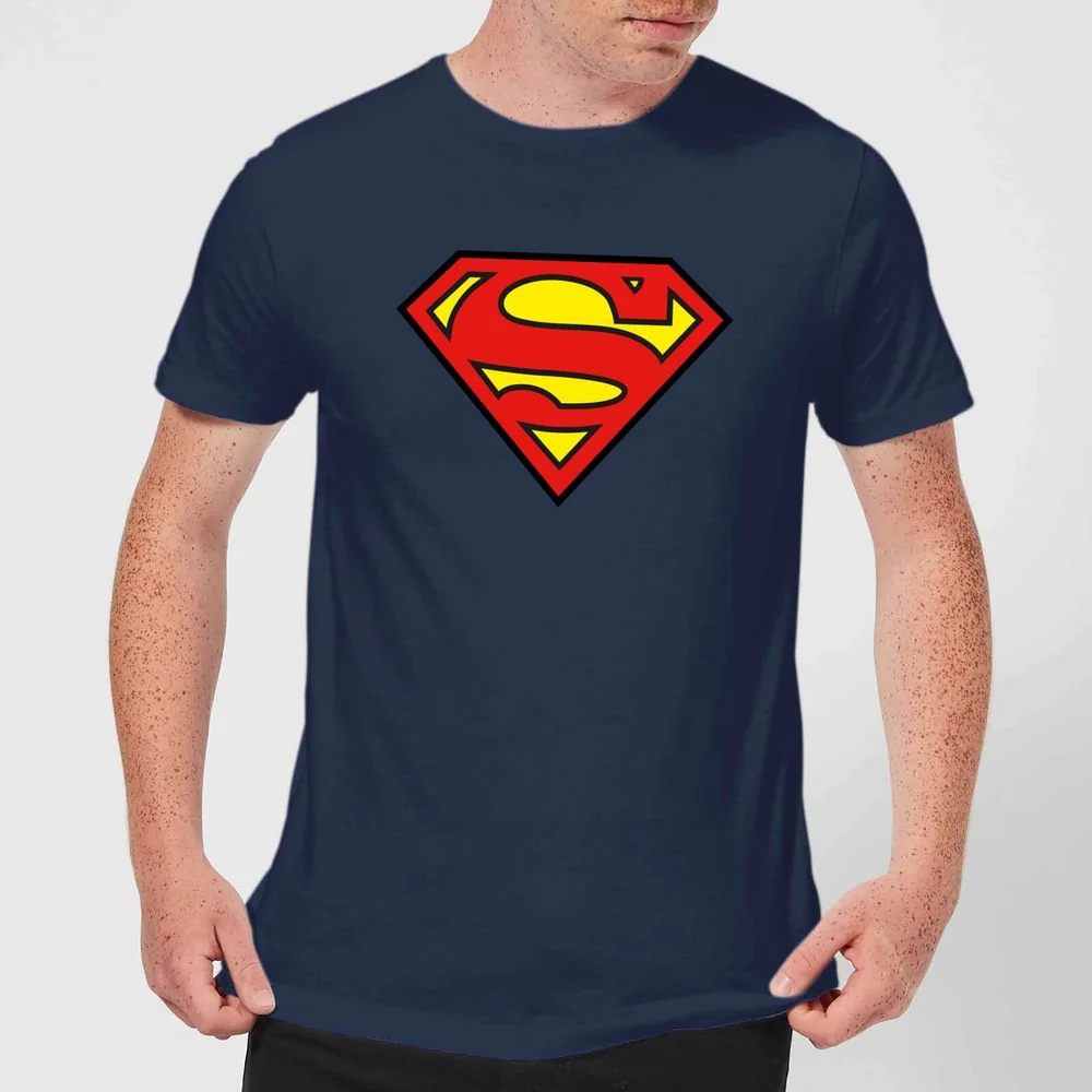 Justice League Superman Logo Men's T-Shirt - Navy - S Bild 1