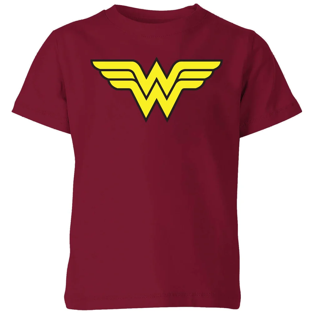 Justice League Wonder Woman Logo Kids' T-Shirt - Burgundy - 3-4 Jahre Bild 1