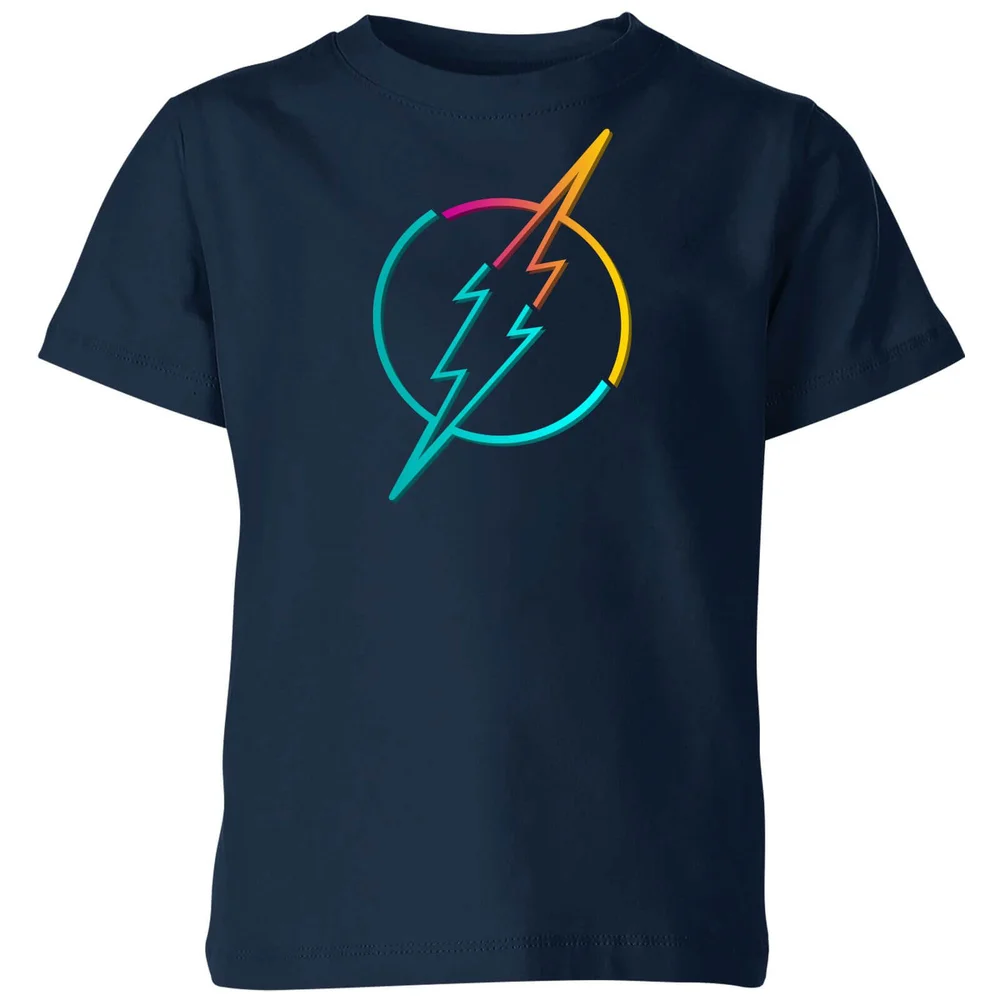 Justice League Neon Flash Kids' T-Shirt - Navy - 3-4 Jahre Bild 1