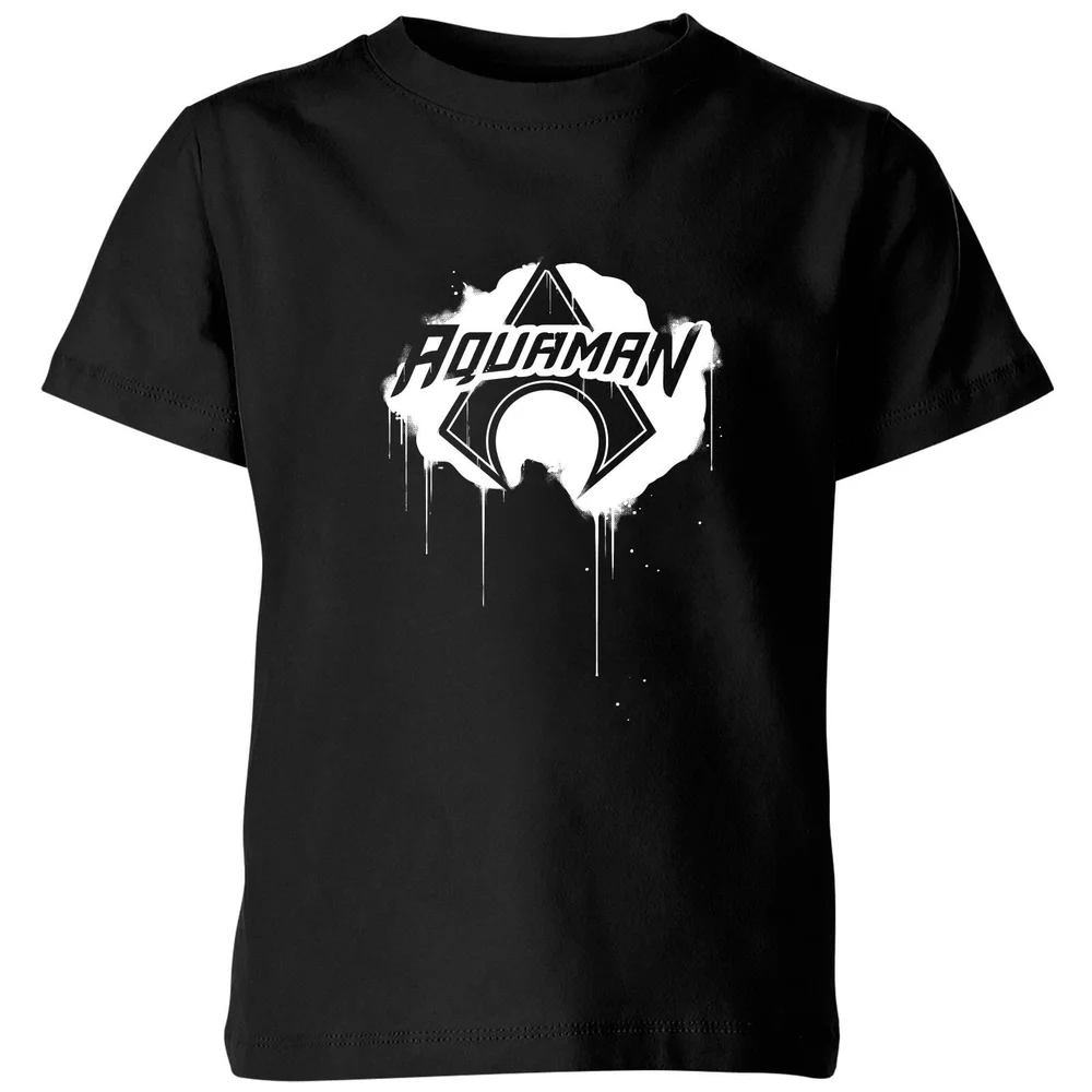 Justice League Graffiti Aquaman Kids' T-Shirt - Black - 3-4 Jahre Bild 1