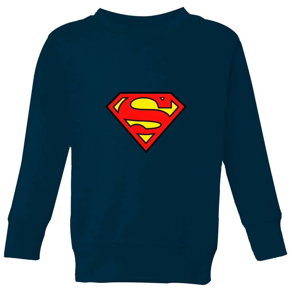Justice League Superman Logo Kids' Sweatshirt - Navy - 9-10 Jahre Bild 1