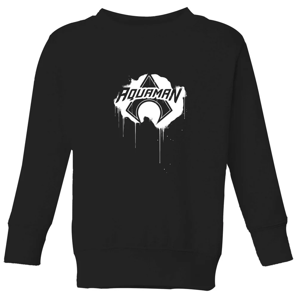 Justice League Graffiti Aquaman Kids' Sweatshirt - Black - 3-4 Jahre Bild 1