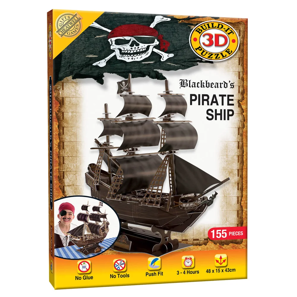 Build it 3D Pirate Ship Puzzle Bild 1
