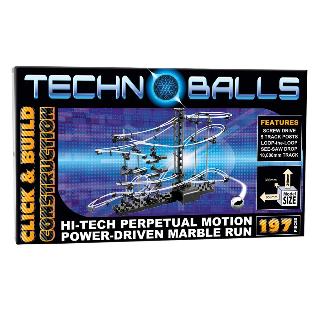Techno Balls 197 Stück Murmelbahn Bild 1