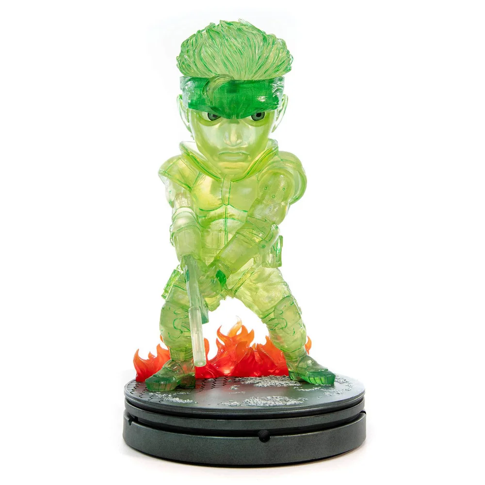 First 4 Figures Metal Gear Solid PVC-SD-Figur Solid Snake Stealth Camouflage Neon Grün Ver. 20 cm Bild 1