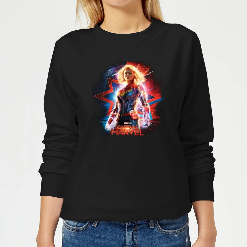 Captain Marvel Poster Women's Sweatshirt - Black - XS Bild 1