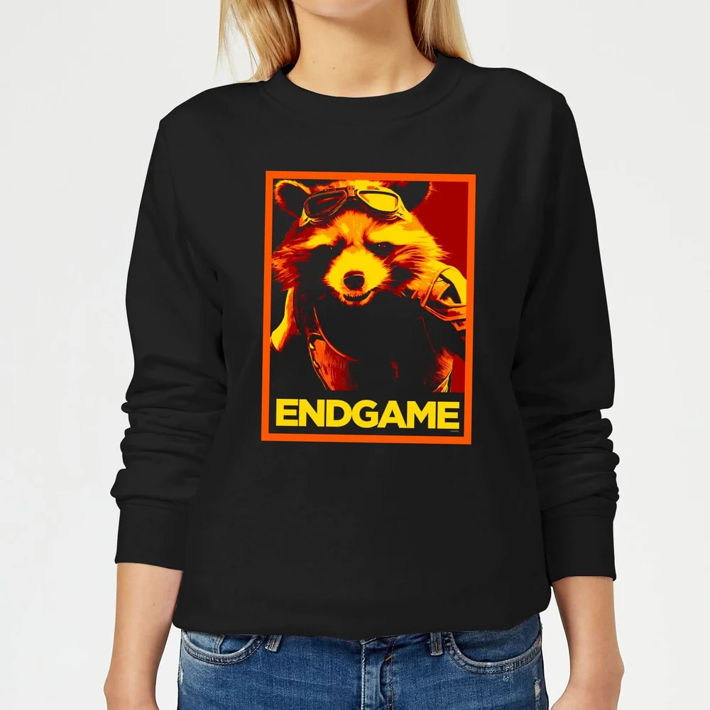Avengers Endgame Rocket Poster Women's Sweatshirt - Black - XS Bild 1