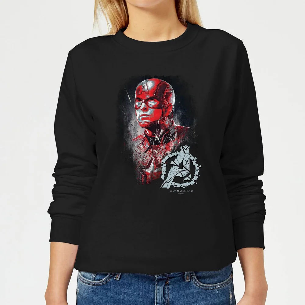 Avengers Endgame Captain America Brushed Damen Sweatshirt - Schwarz - XS Bild 1