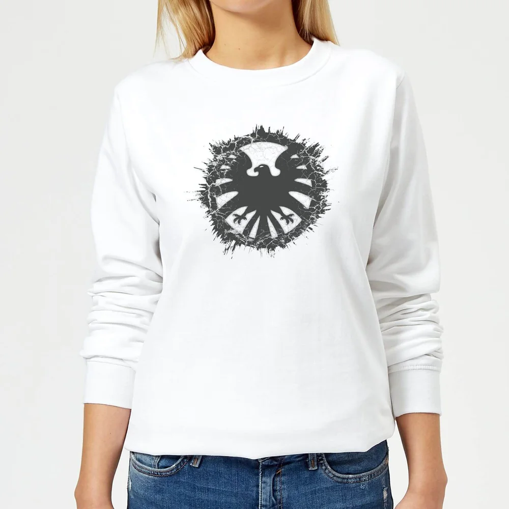 Marvel Avengers Agent Of SHIELD Logo Brushed Women's Sweatshirt - White - XS Bild 1