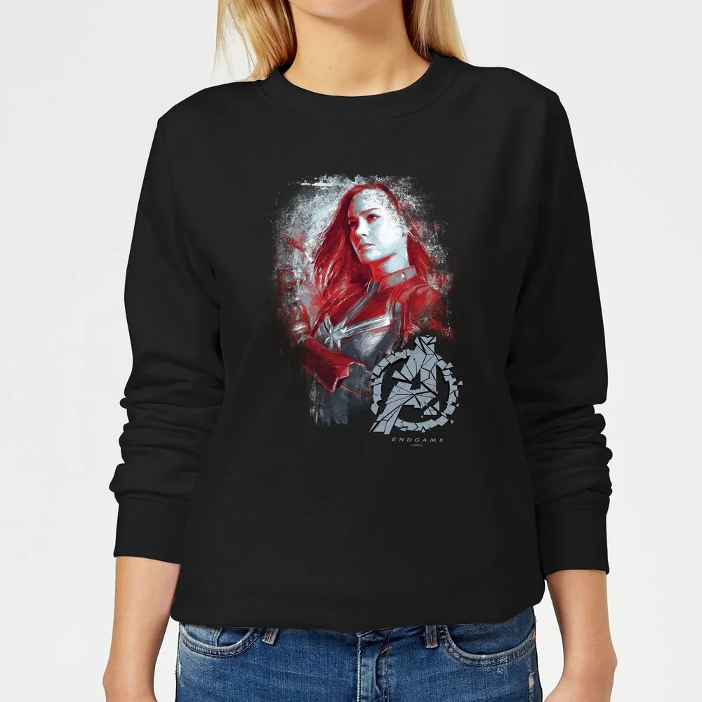 Avengers Endgame Captain Marvel Brushed Damen Sweatshirt - Schwarz - XS Bild 1