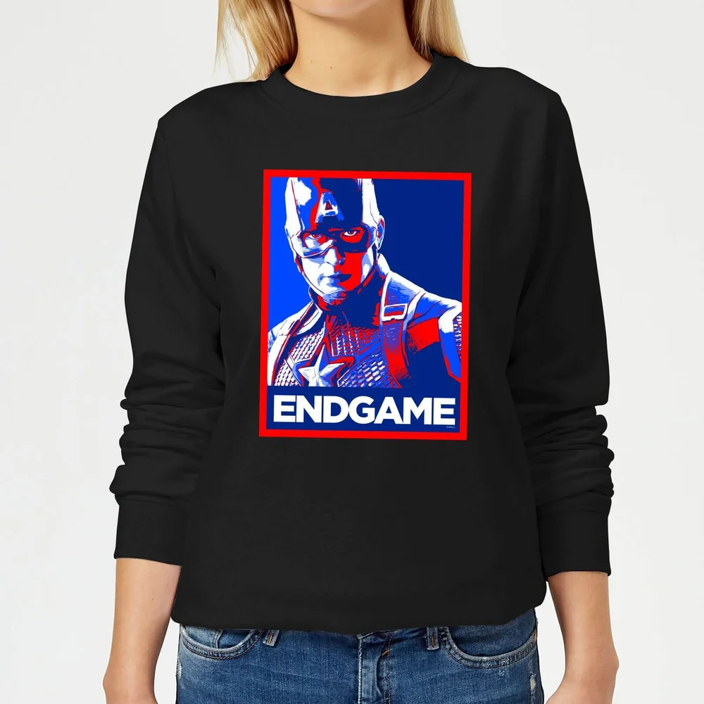 Avengers Endgame Captain America Poster Women's Sweatshirt - Black - XS Bild 1