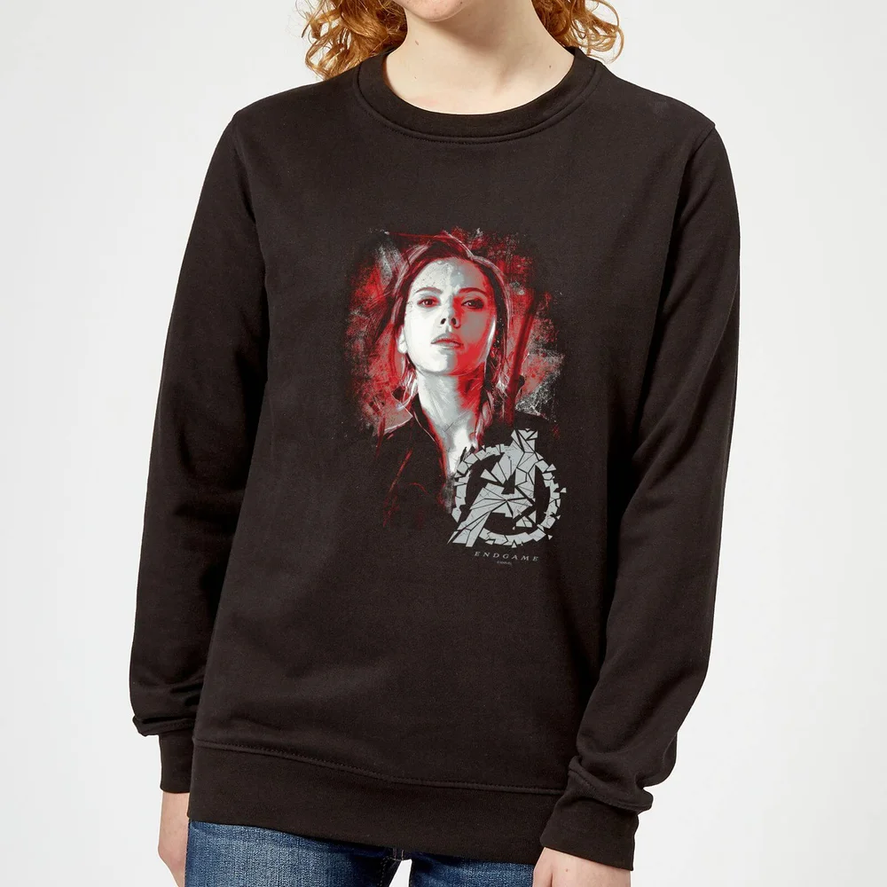 Avengers Endgame Schwarz Widow Brushed Damen Sweatshirt - Schwarz - XS Bild 1