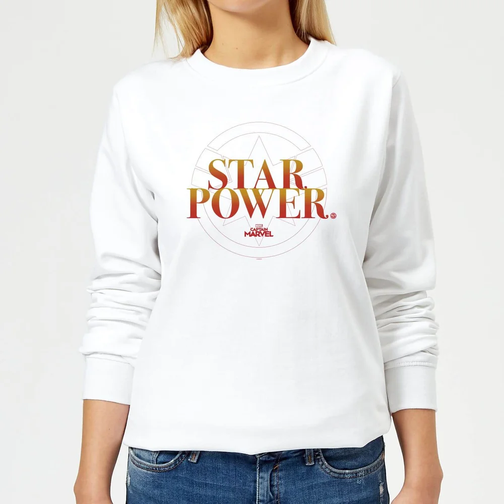 Captain Marvel Star Power Women's Sweatshirt - White - XS Bild 1