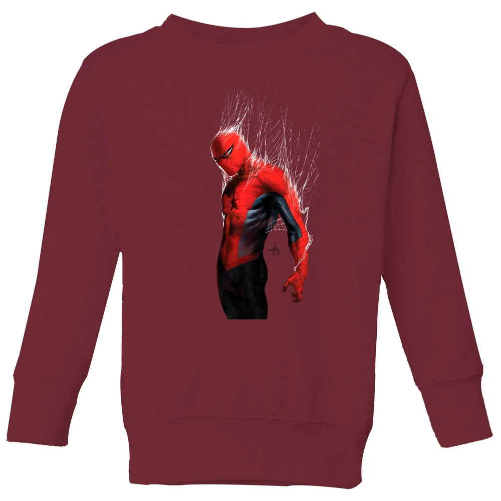 Marvel Spider-man Web Wrap Kids' Sweatshirt - Burgundy - 3-4 Jahre Bild 1