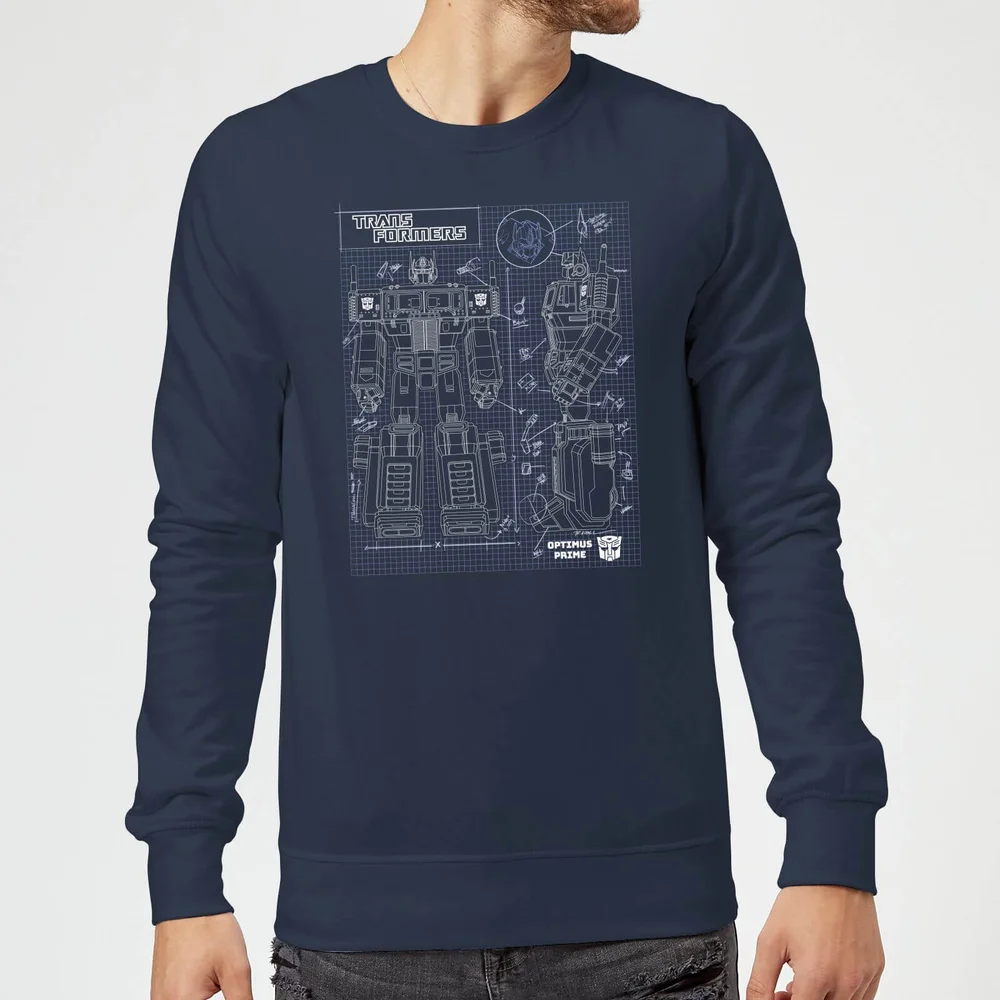 Transformers Optimus Prime Schematic Sweatshirt - Navy - S Bild 1
