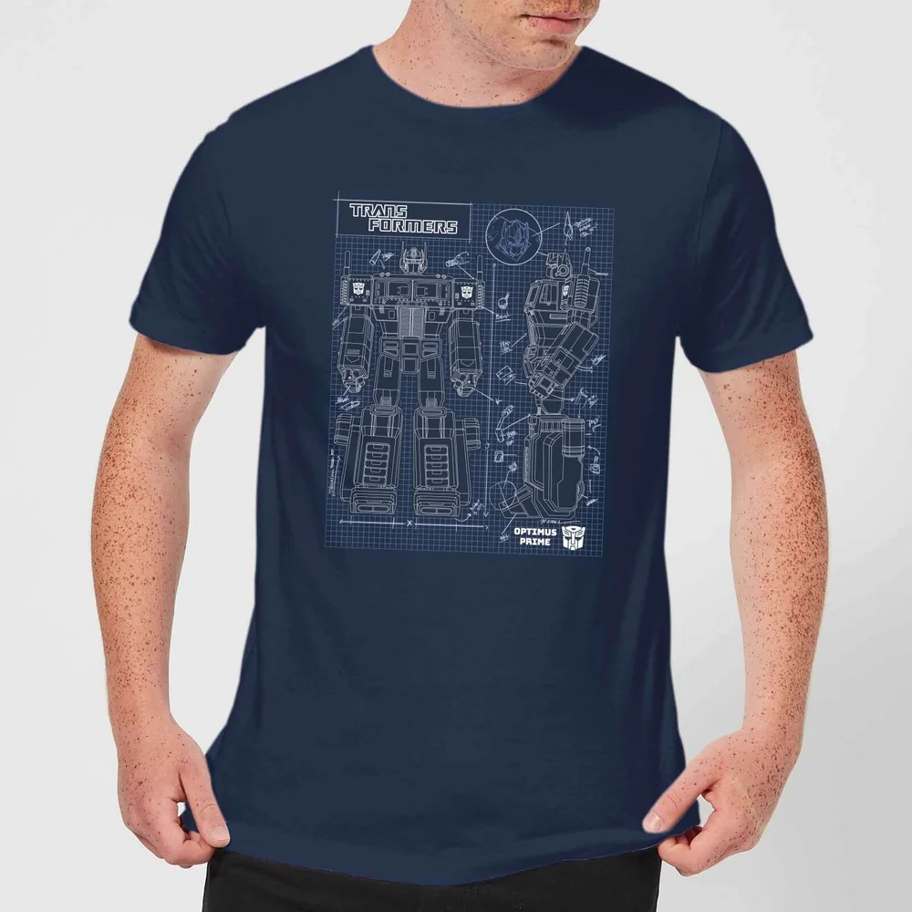 Transformers Optimus Prime Schematic Men's T-Shirt - Navy - S Bild 1
