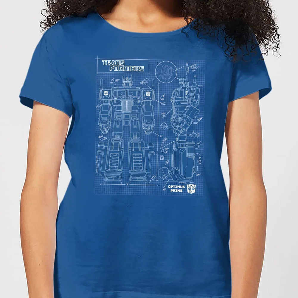 Transformers Optimus Prime Schematic Women's T-Shirt - Royal Blue - XS - Royal Blue Bild 1