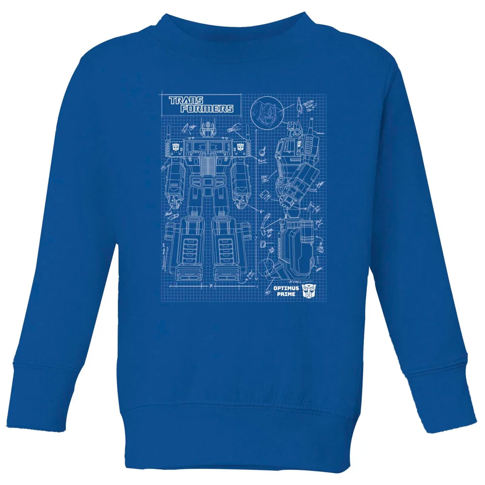 Transformers Optimus Prime Schematic Kids' Sweatshirt - Royal Blue - 3-4 Jahre - Royal Blue Bild 1