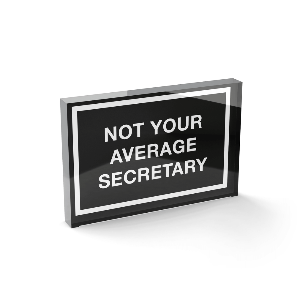 Glass Block Not Your Average Secretary Glass Block - 80mm x 60mm Bild 1