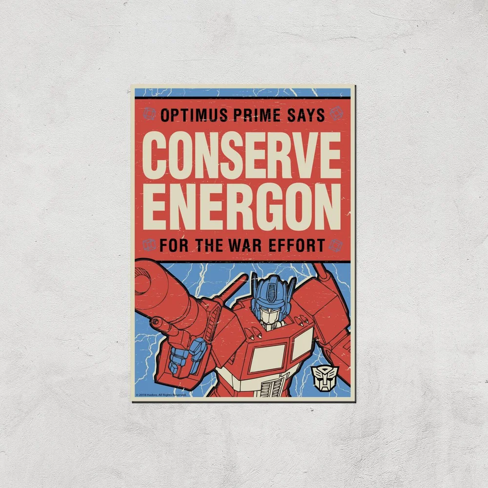 Transformers Conserve Energon Poster Art Print - A4 - Print Only Bild 1