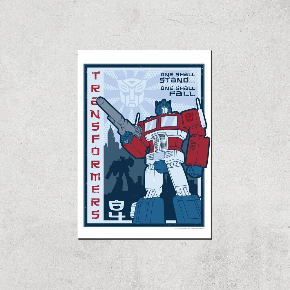 Transformers One Shall Stand Poster Art Print - A4 - Print Only Bild 1