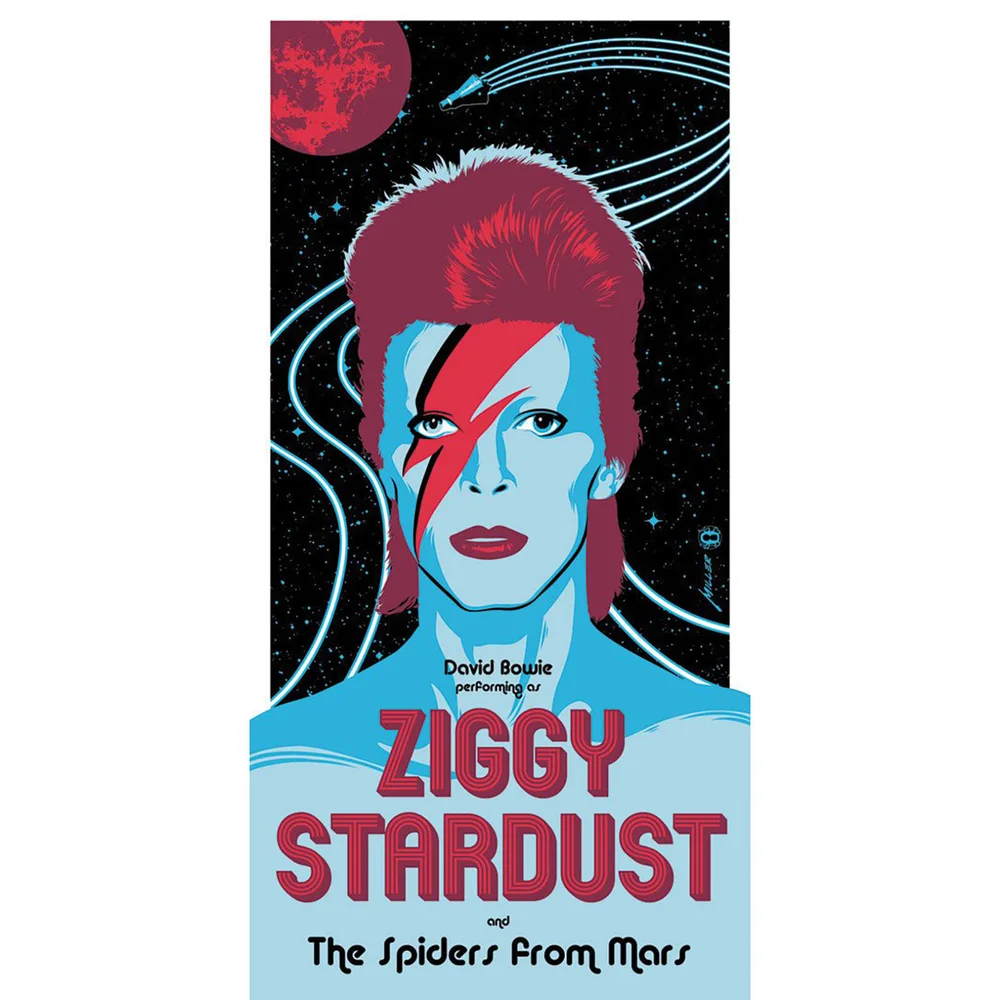 David Bowie - 'Ziggy Stardust' 12 x 24 Inches Limited Edition Screenprint by Brian Miller Bild 1