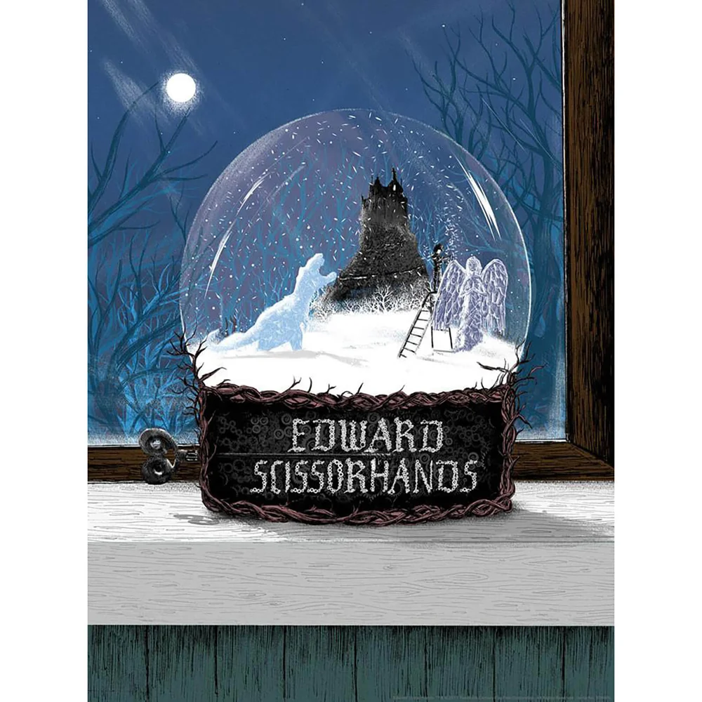 Edward mit den Scherenhänden 'Ed's Garden' 46 x 61 CM Limited Edition Lithographie Print von Matt Saunders Bild 1