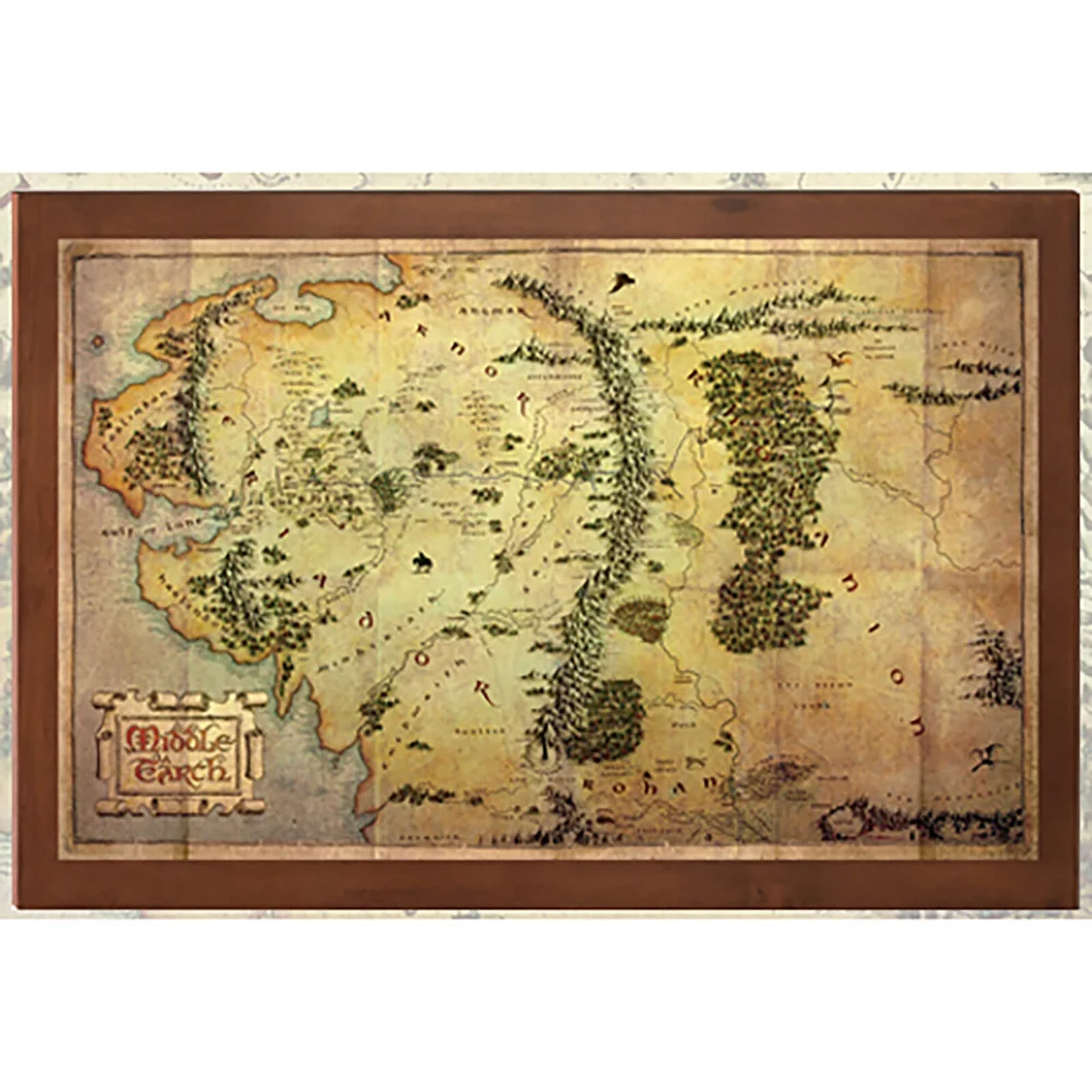 Lord of the Rings The Map of Midde Earth 16 x 12" Bild 1