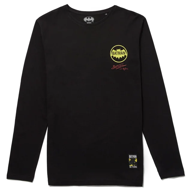Batman 80. Jubiläum Batman & Robin Long Sleeve T-Shirt - Schwarz