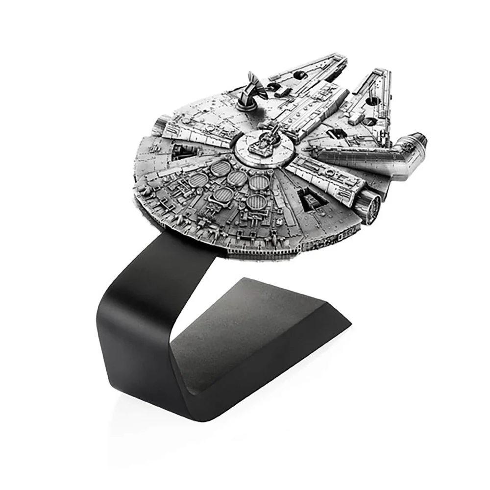 Royal Selangor Star Wars Millennium Falcon Vehicle mit Stand 19.5cm - Zinn Replik Bild 1