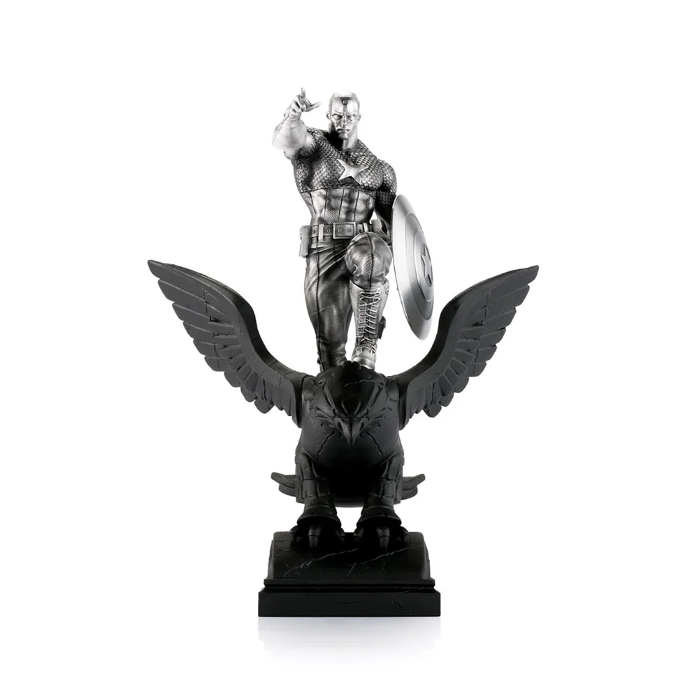 Royal Selangor Marvel Captain America Zinnfigur in limitierter Ausgabe 31,5 cm Bild 1