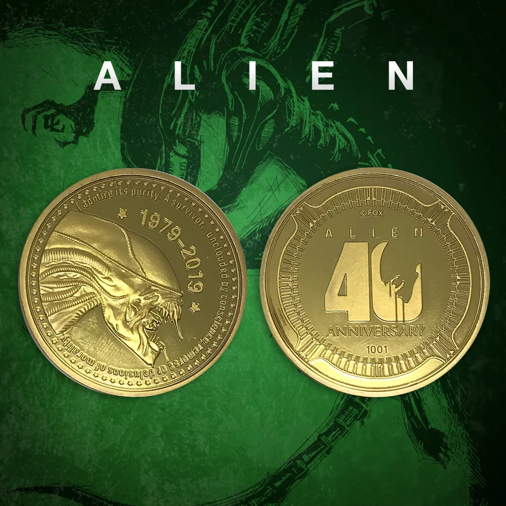 Alien '40th Anniversary' Limited Edition Collector's Coin: Gold Variant - Zavvi Exclusive Bild 1