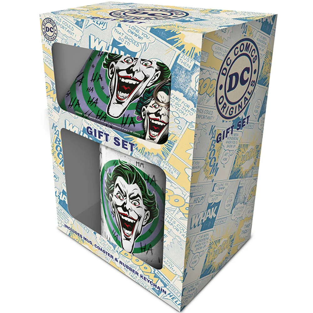 DC Originals - The Joker (HaHaHa) Mug, Coaster and Keychain Set Bild 1