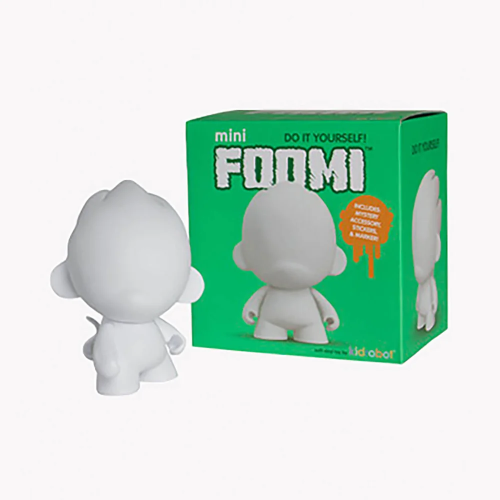 Kidrobot MUNNY FOOMI Blank Art Toy 4 Inch Figure Bild 1