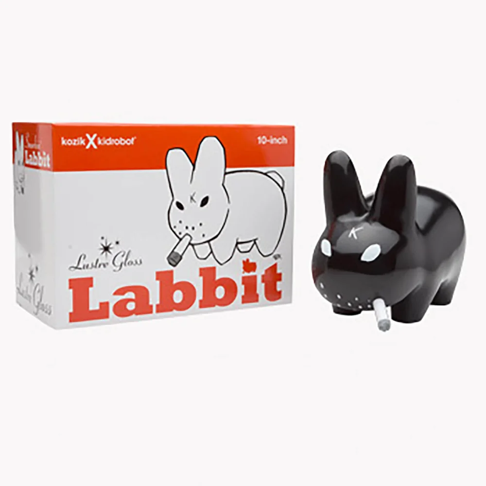 Kidrobot Frank Kozik Smorkin' Labbit 10 Inch Vinyl Glossy Black Edition Bild 1