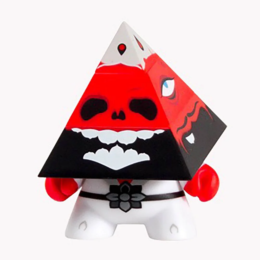 Kidrobot Pyramidun Dunny Red Edition 3 Inch Figure by Andrew Bell Bild 1