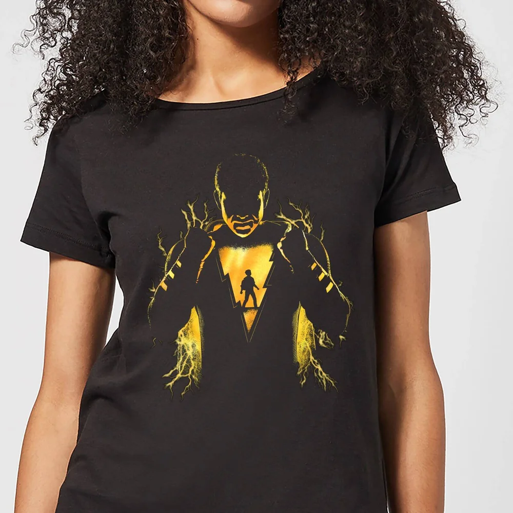 Shazam Lightning Silhouette Women's T-Shirt - Black - S Bild 1