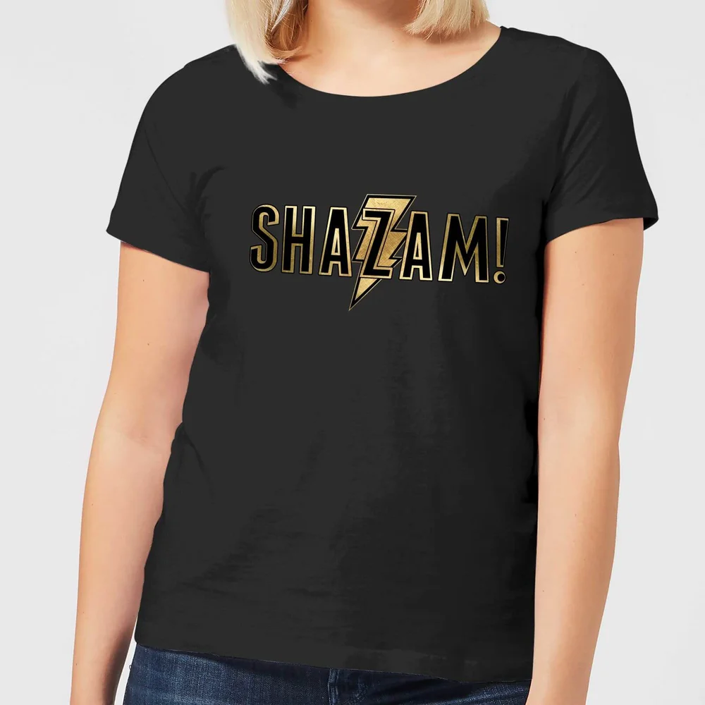 Shazam Gold Logo Women's T-Shirt - Black - S Bild 1
