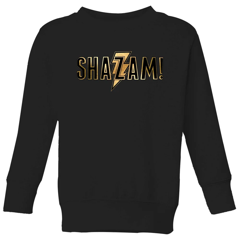 Shazam Gold Logo Kids' Sweatshirt - Black - 3-4 Jahre Bild 1