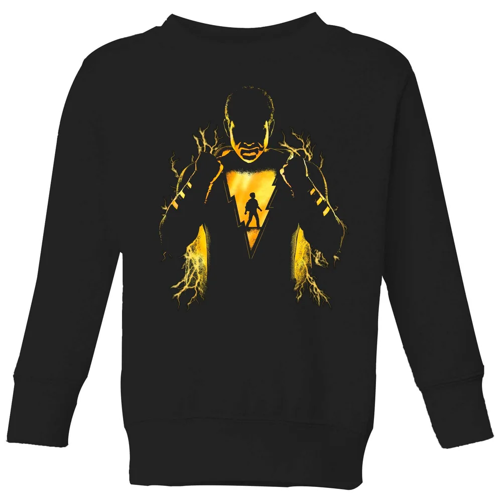 Shazam Lightning Silhouette Kids' Sweatshirt - Black - 3-4 Jahre Bild 1