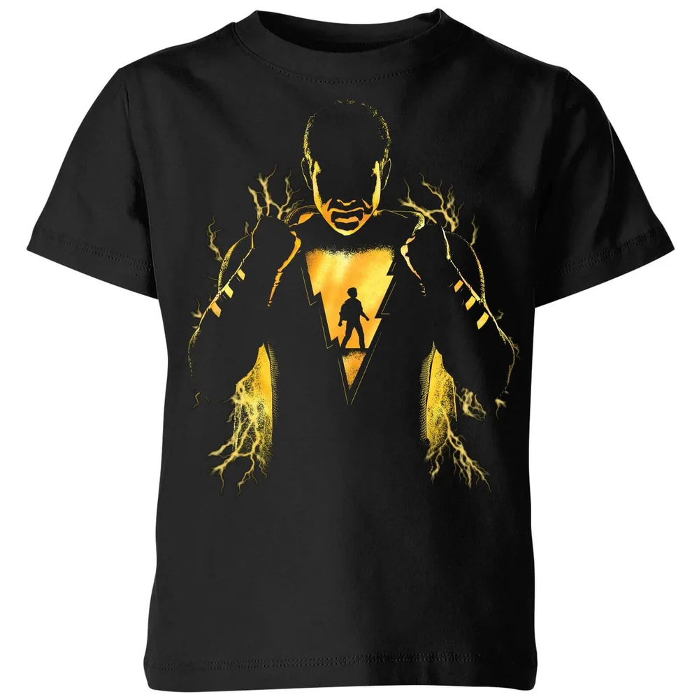 Shazam Lightning Silhouette Kids' T-Shirt - Black - 3-4 Jahre Bild 1