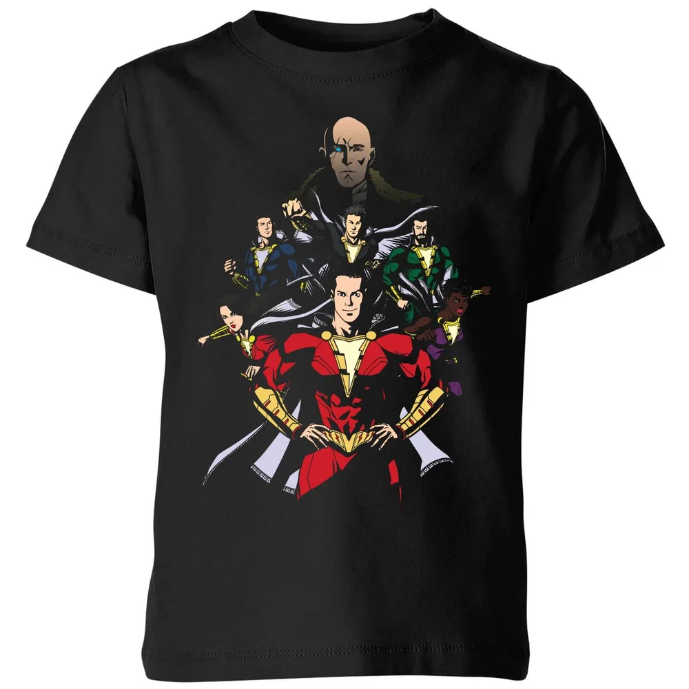 Shazam Team Up Kids' T-Shirt - Black - 3-4 Jahre Bild 1