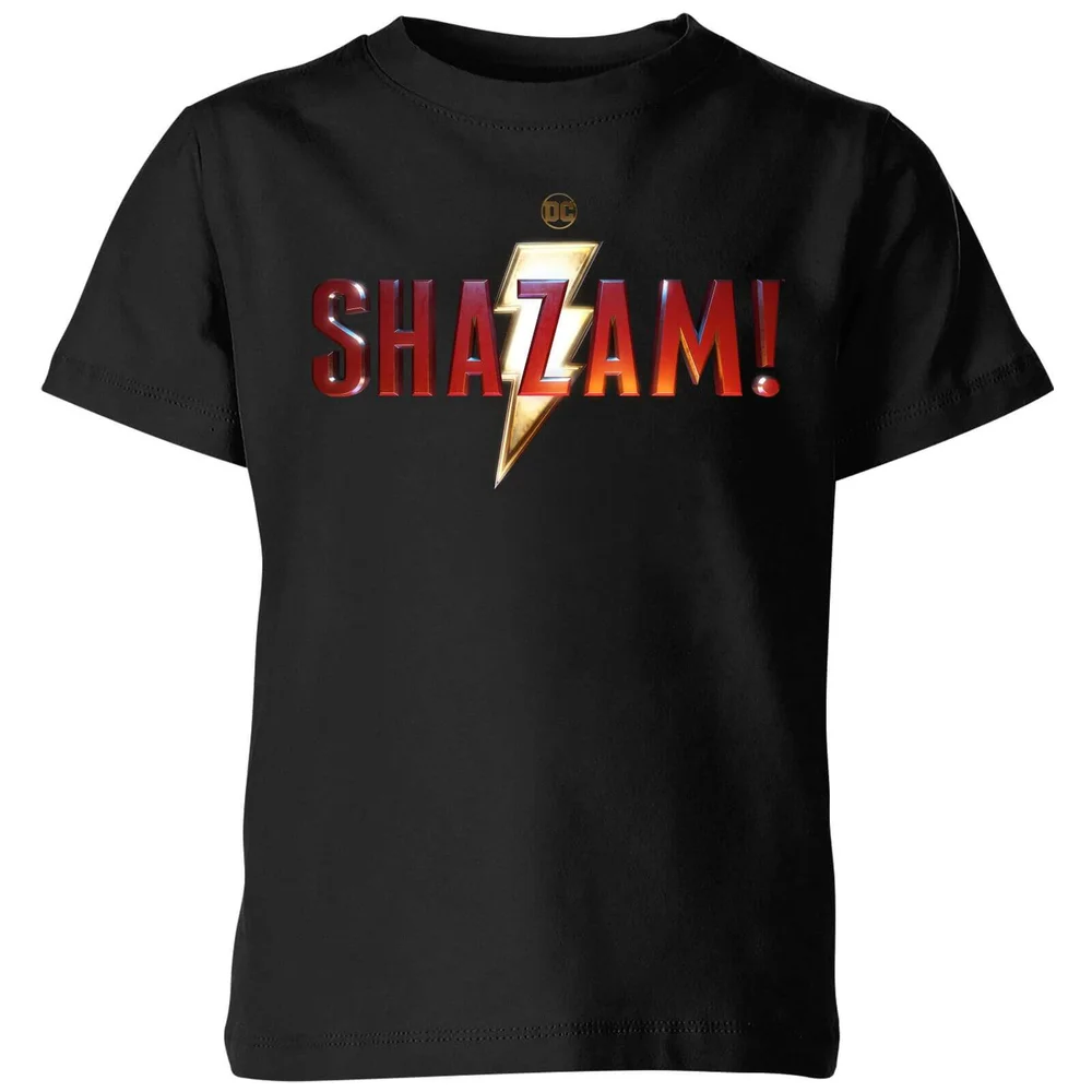 Shazam Logo Kids' T-Shirt - Black - 3-4 Jahre Bild 1