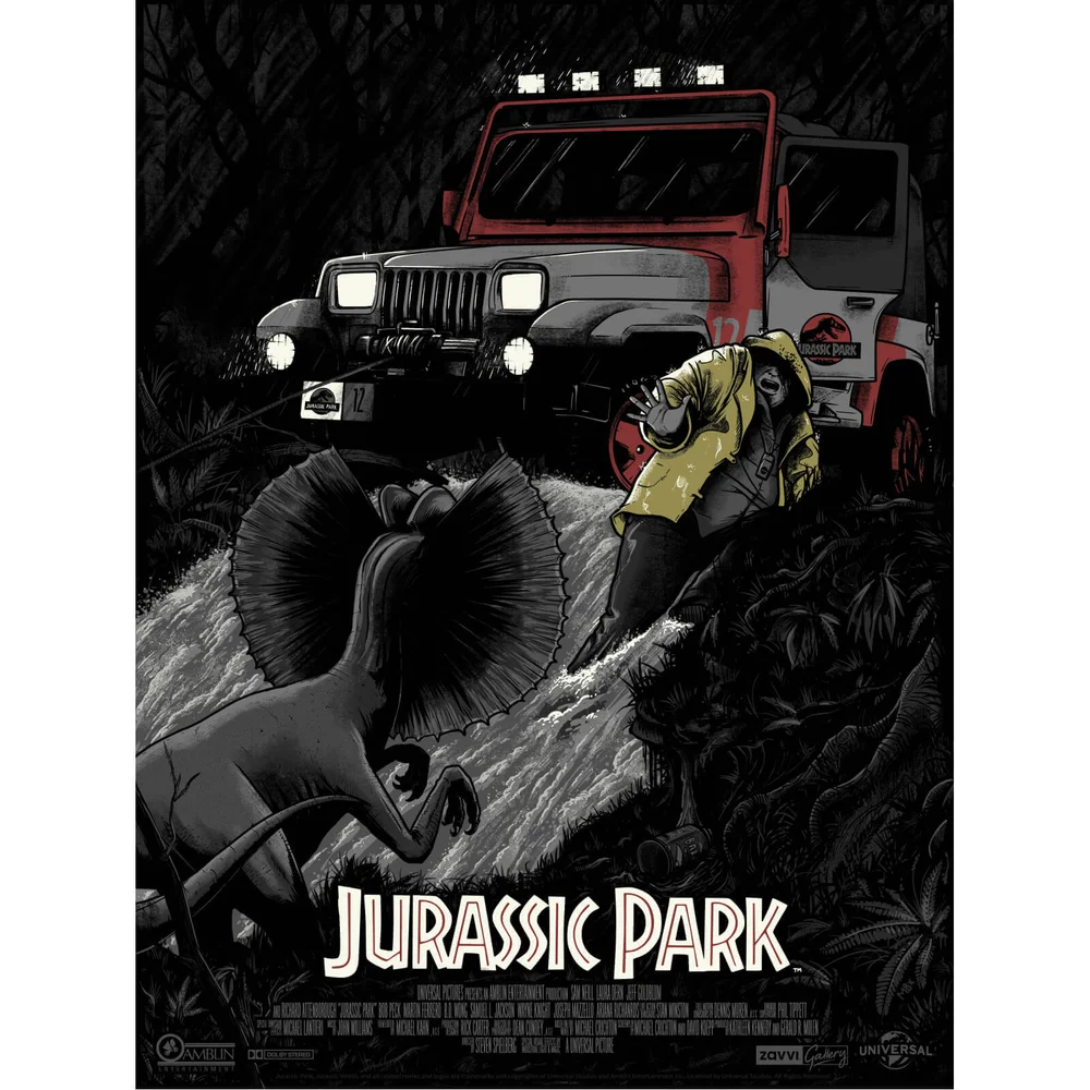 Jurassic Park "No Wonder You’re Extinct" Screenprint Bild 1