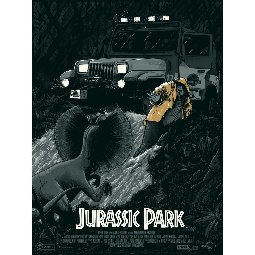 Jurassic Park "No Wonder You’re Extinct" Screenprint (Variant) Bild 1
