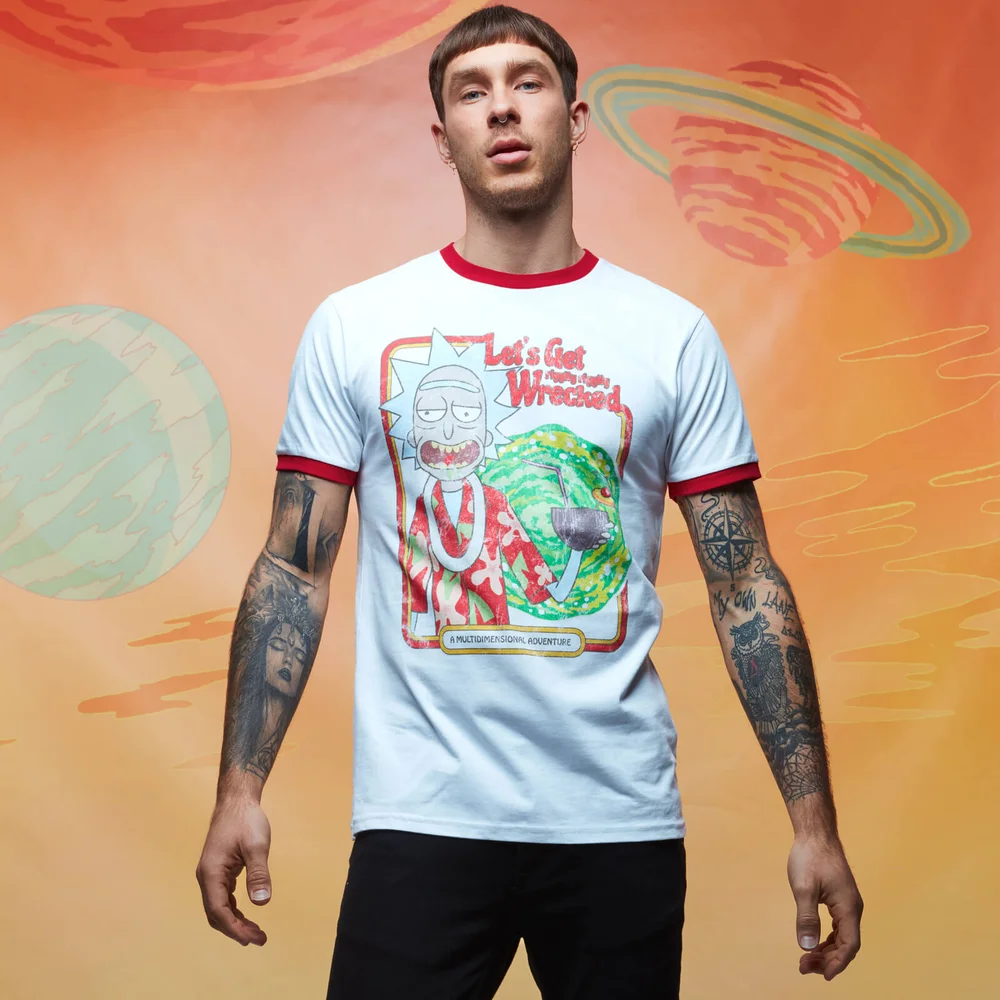 Rick and Morty Riggity Riggity Wrecked Ringer - Weiß / Rot - S Bild 1