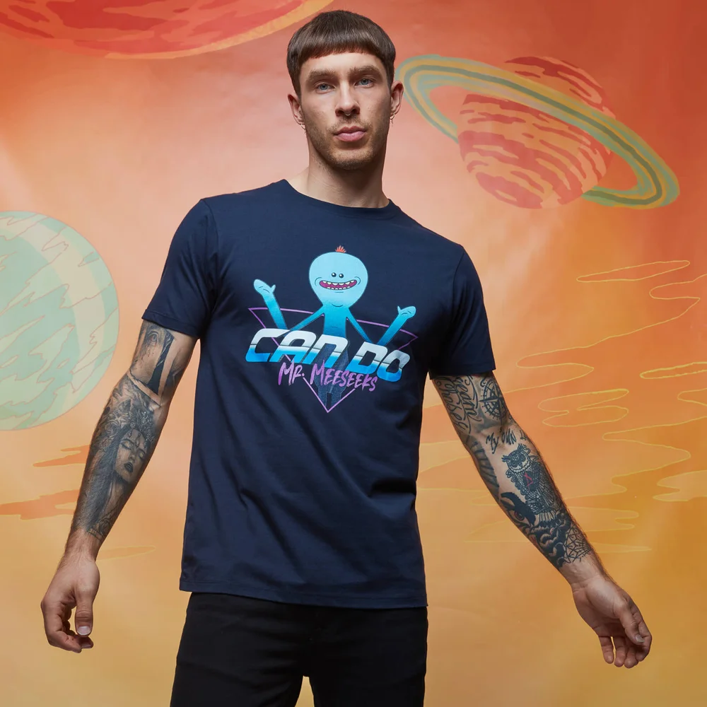 Rick and Morty Meeseeks Can Do T-Shirt - Navy Blau - S Bild 1