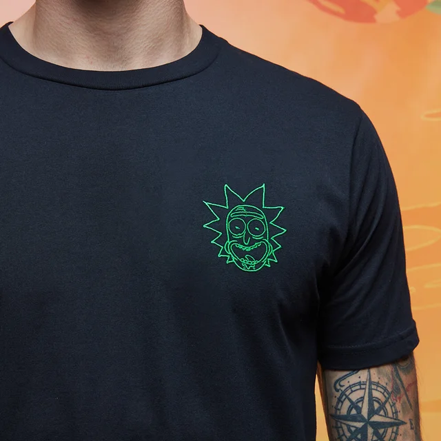 Rick and Morty EmbroideRot Rick T-Shirt - Schwarz