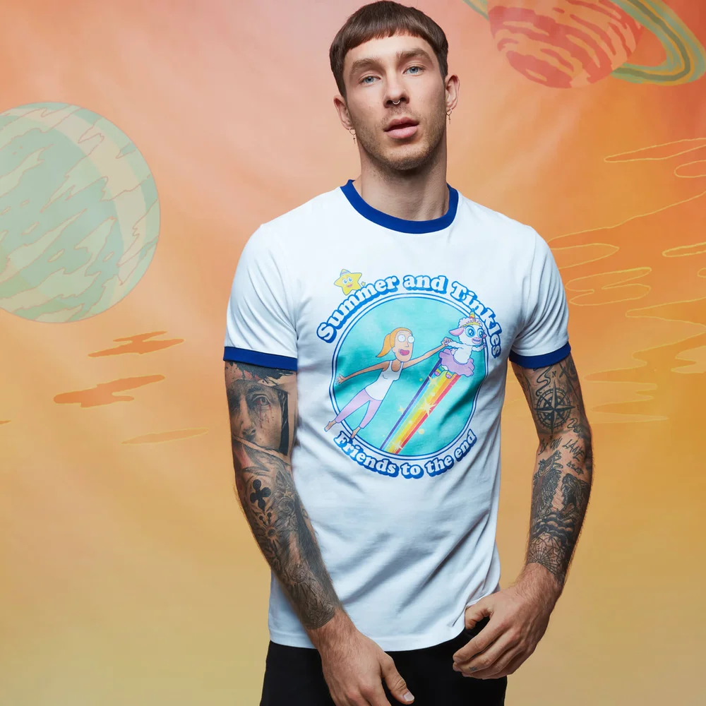 Rick and Morty Summer & Tinkles Ringer - Weiß / Blau - S Bild 1