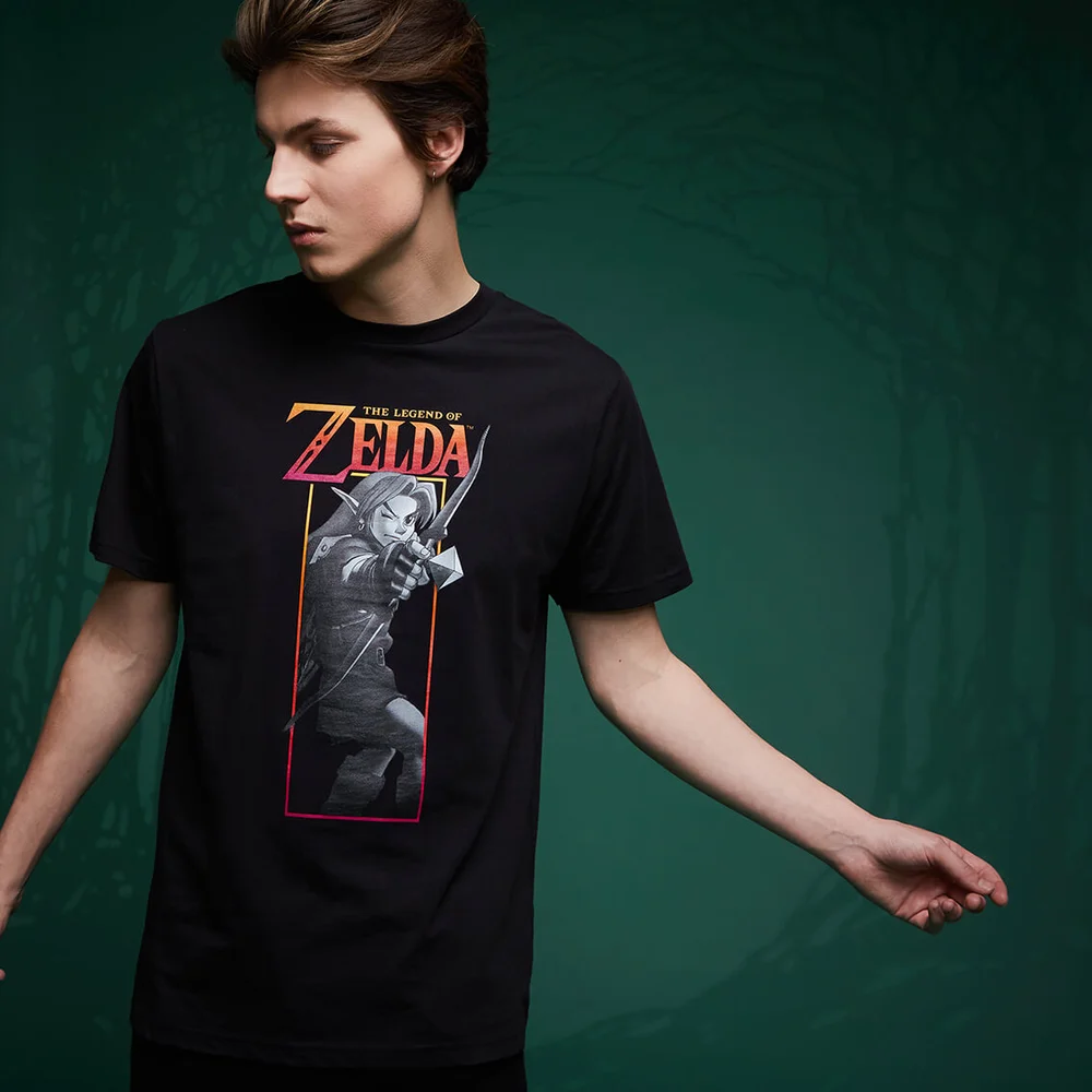 Legend Of Zelda Link Bow T-Shirt - Schwarz - 3XL Bild 1